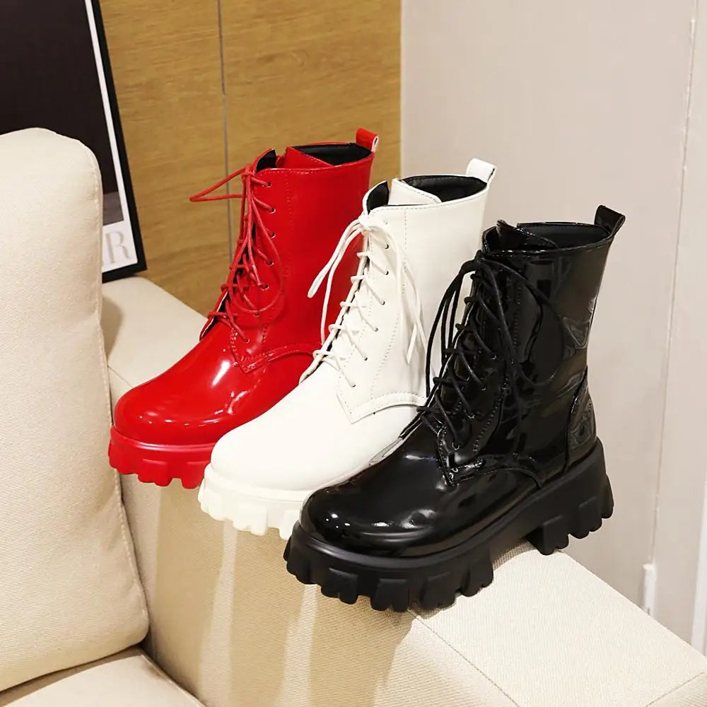 Bellanica - Patent leather platform boots