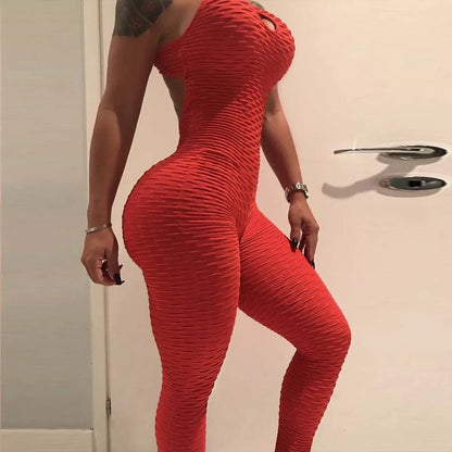 Bellanica - Sexy Backless Fitness Halter Jumpsuit