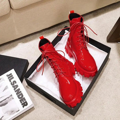 Bellanica - Patent leather platform boots