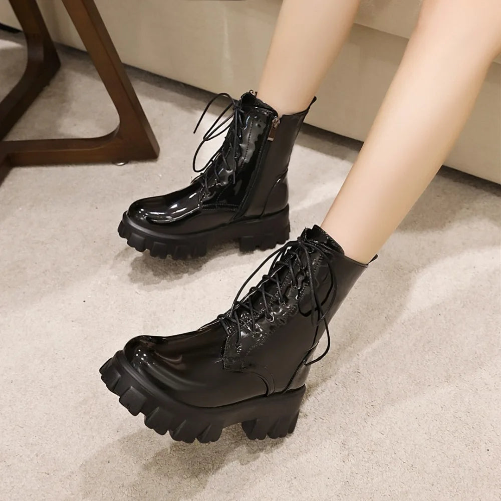 Bellanica - Patent leather platform boots