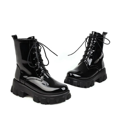 Bellanica - Patent leather platform boots