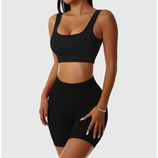 Bellanica - Ribbed Seamless Yoga Sports Set
