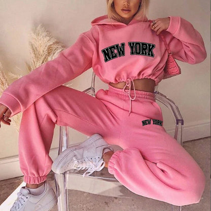 Bellanica - Women's Printed Hoodie & Sweatpants Set