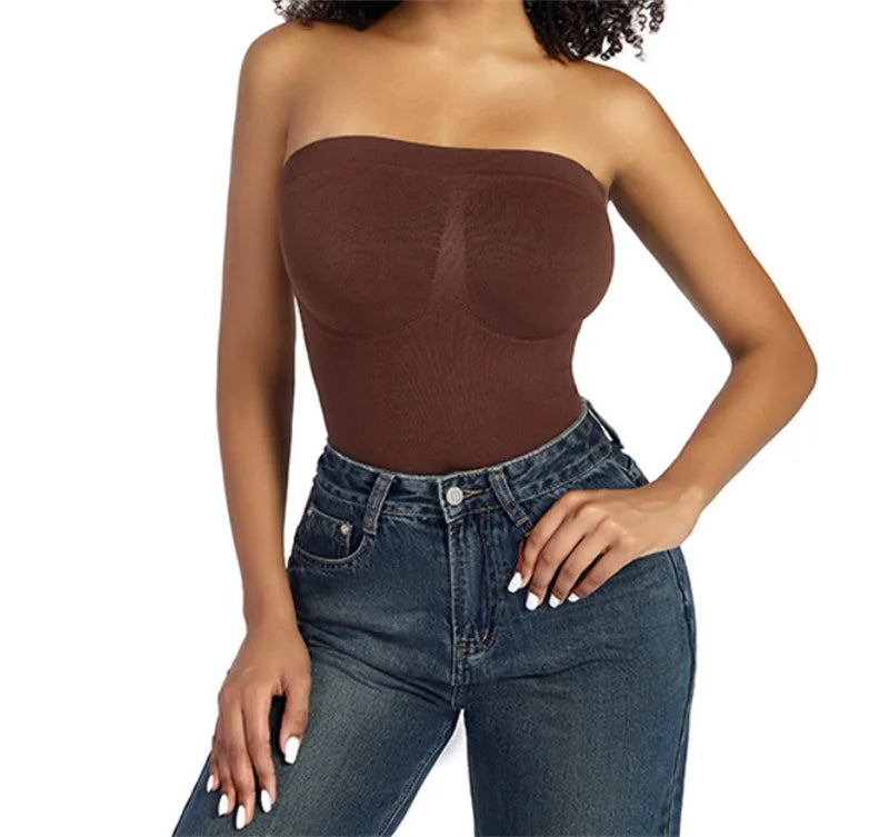 Strapless Seamless Tummy Control Shaper Top