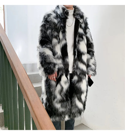 Bellanica - Men’s Hip-Hop Faux-Fur Coat