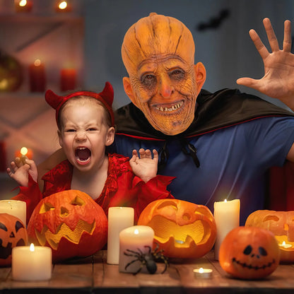 Bellanica - Halloween Pumpkin Head Latex Mask