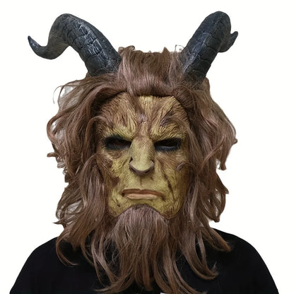 Bellanica - Menacing Goat Mask with Wig