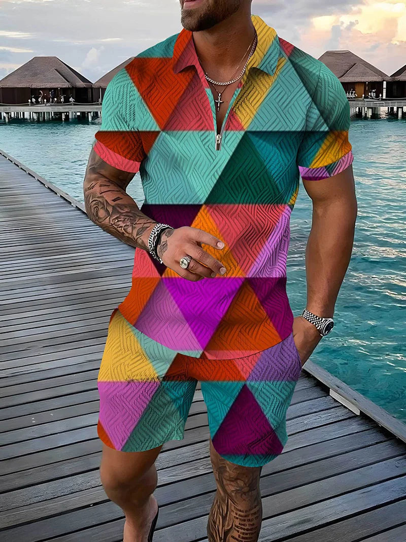 Bellanica - 3D Geometric Print Men's Set