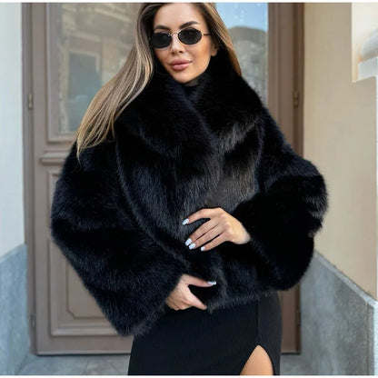 Bellanica - Luxury Thick Faux Fur Coat for Women