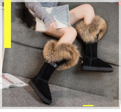 Bellanica - Fox fur leather boots