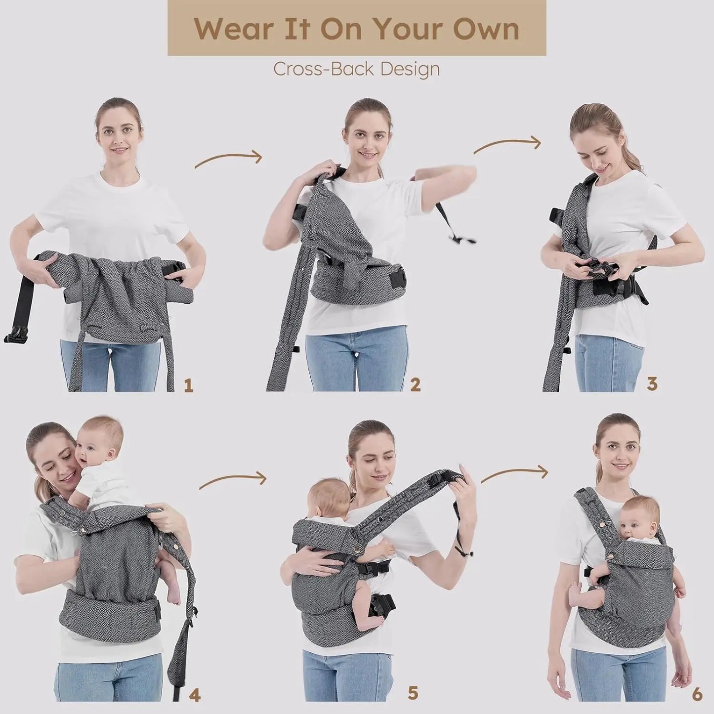Bellanica - Baby Carrier Wrap Sling Toddler Backpack