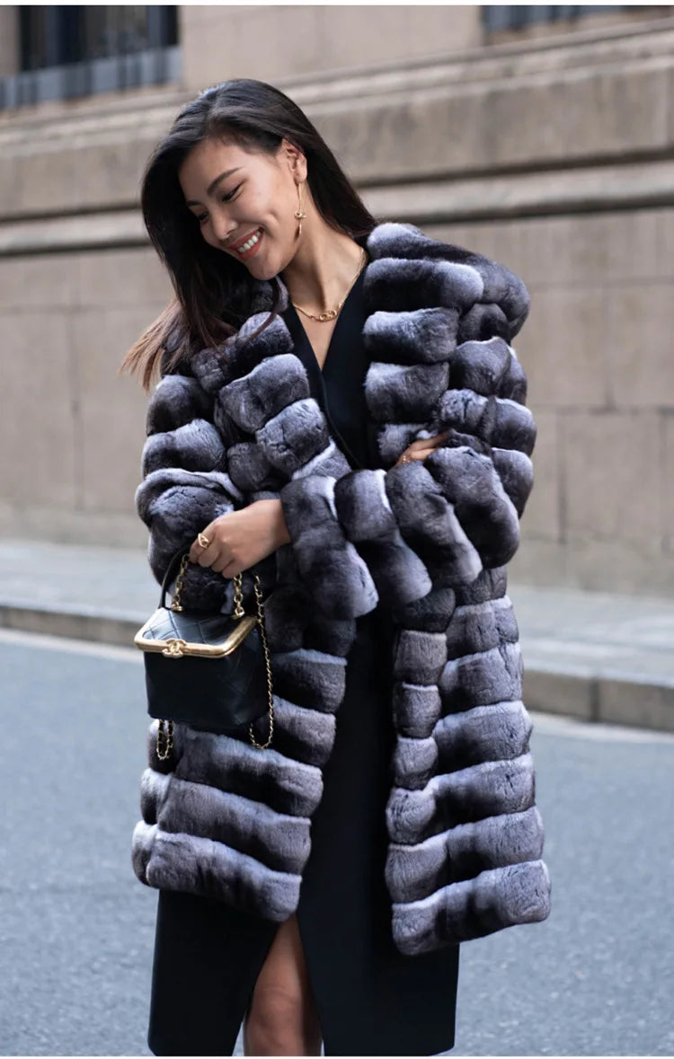 Bellanica - Long Faux Fur Coat Jacket