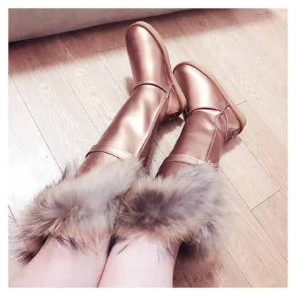 Bellanica - Fox fur leather boots