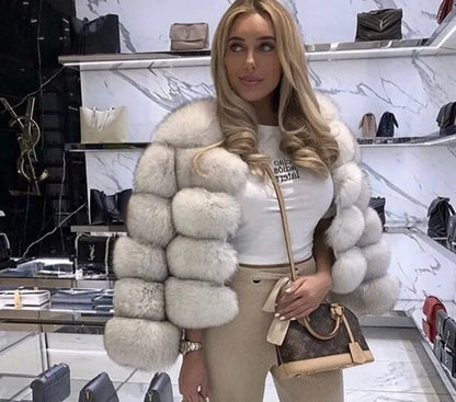 Bellanica - Faux Fur Women Coats Solid