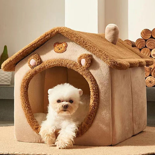 Bellanica - Four-Season Enclosed Pet Bed, Brown