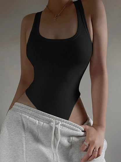 Bellanica - Sleeveless Sexy Knit Off-Shoulder Bodysuit
