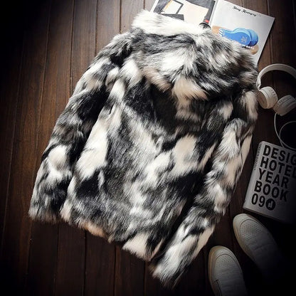 Bellanica - Men’s Hip-Hop Faux-Fur Coat