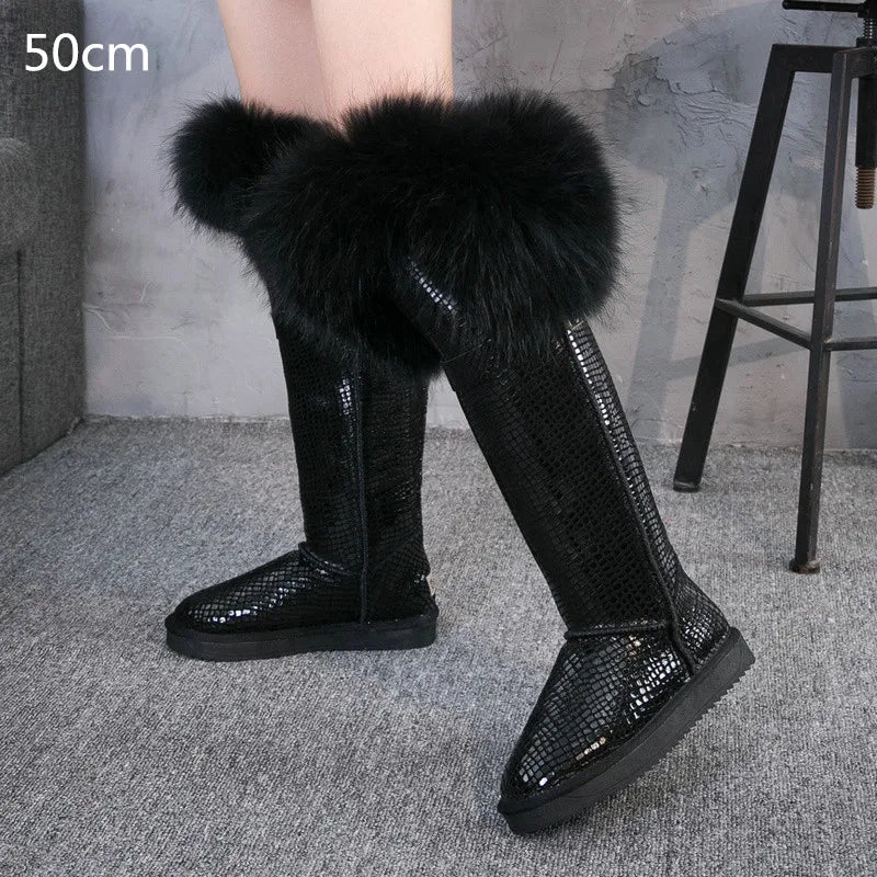 Bellanica - Fox fur leather boots