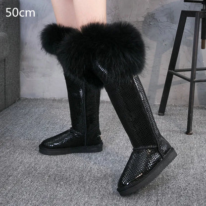 Bellanica - Fox fur leather boots
