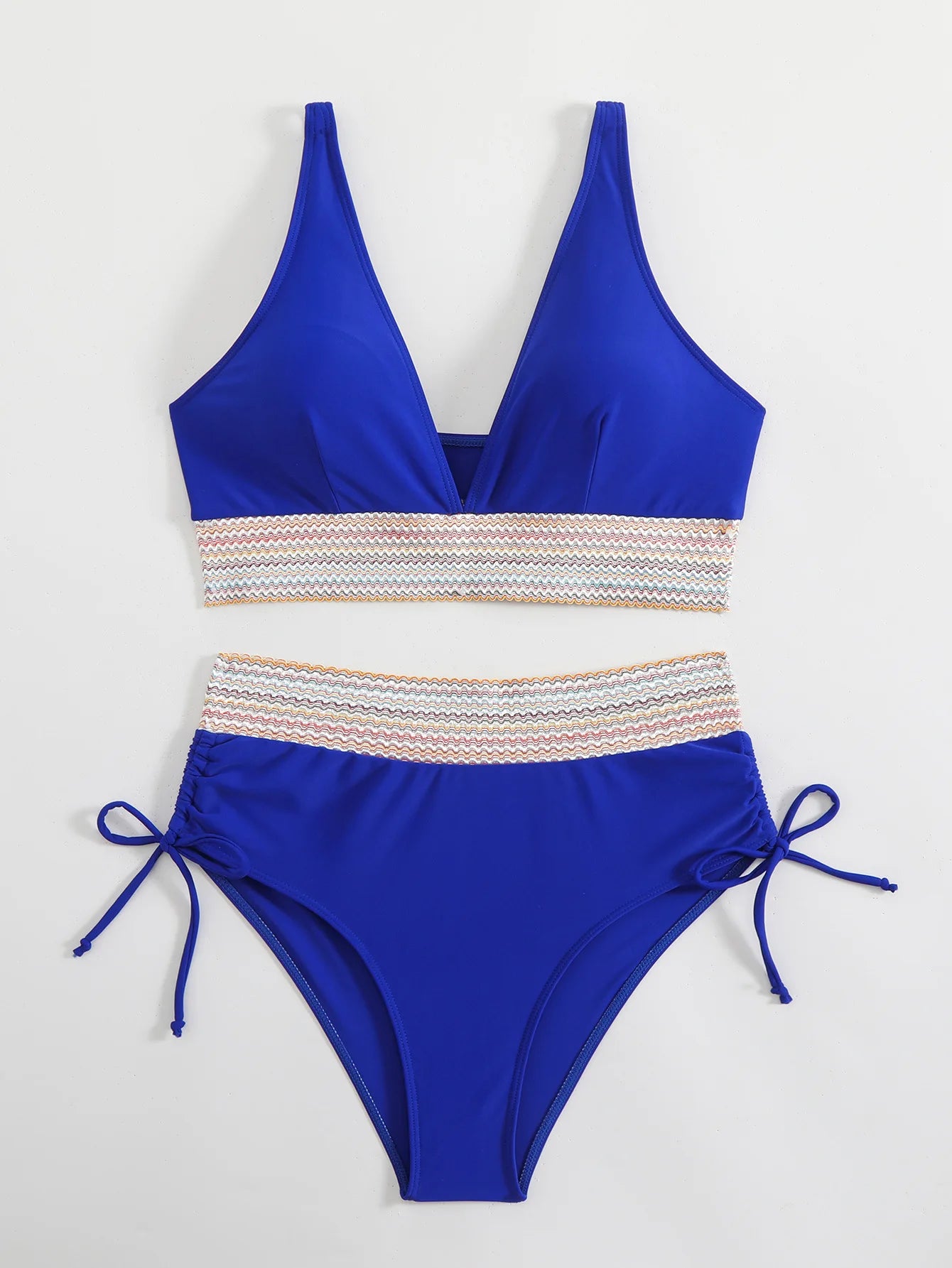 Bellanica - Drawstring High-Waist Bikini Set