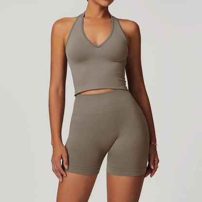 Bellanica - Seamless Ribbed 2-Piece Yoga Set