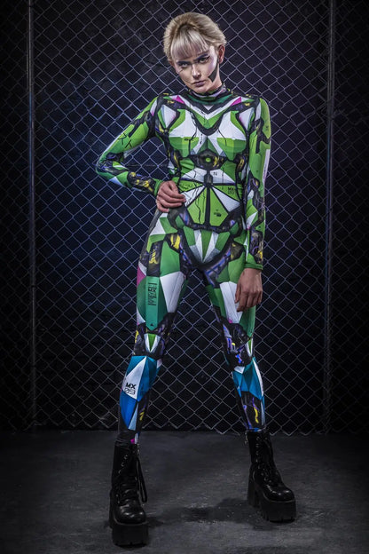 Bellanica - Cyberpunk Robot Skeleton Halloween Catsuit