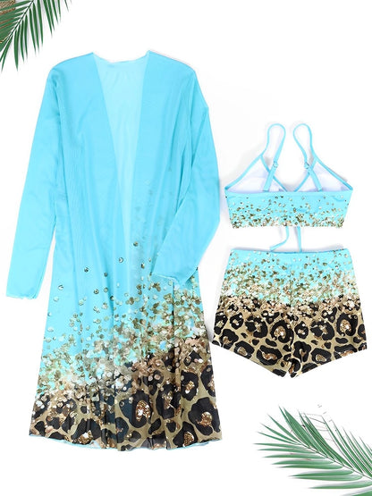 Bellanica - Printed Bikini Set with Kimono