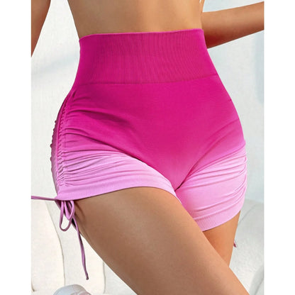 Bellanica - Sportshorts mit Farbverlauf und hoher Taille