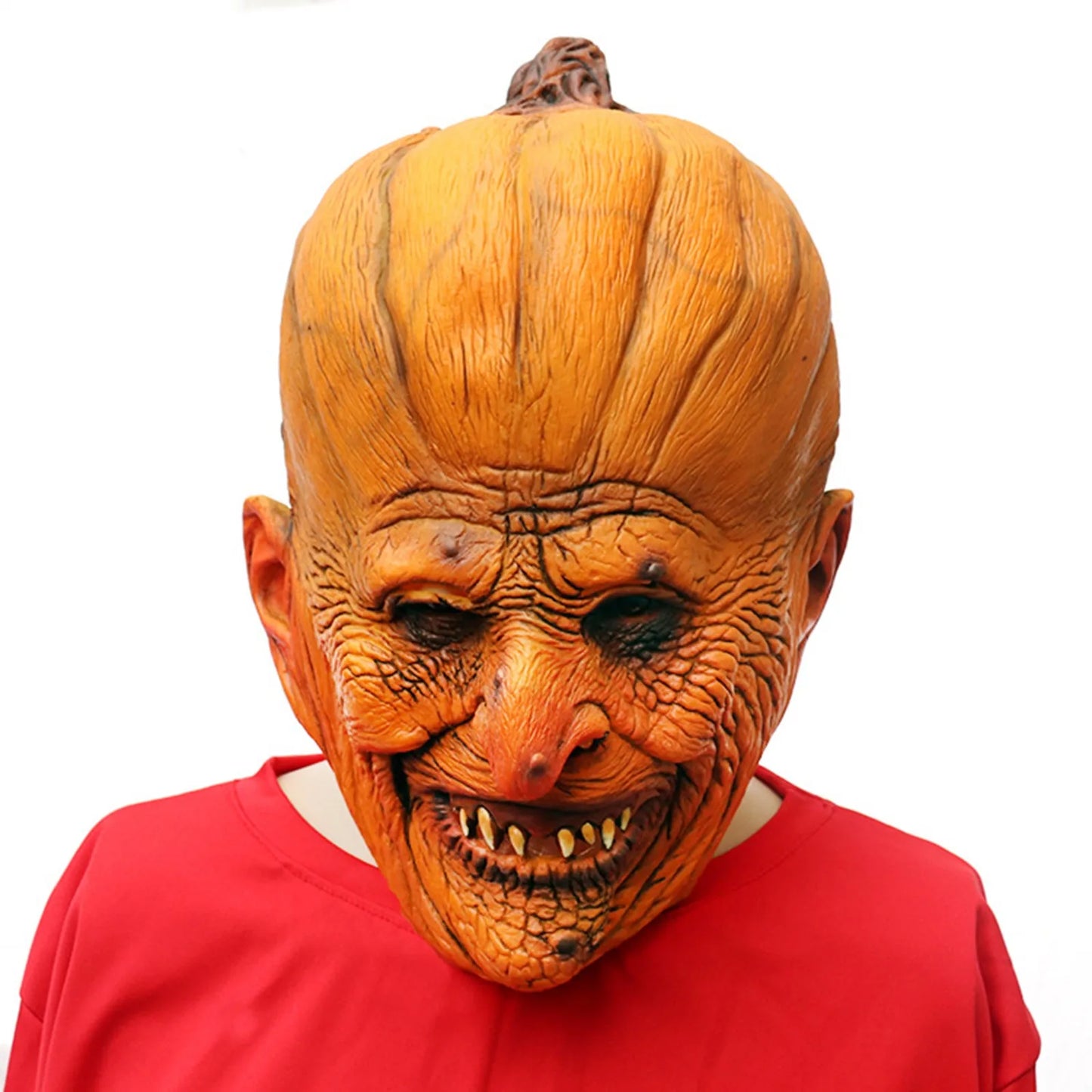 Bellanica - Halloween Pumpkin Head Latex Mask