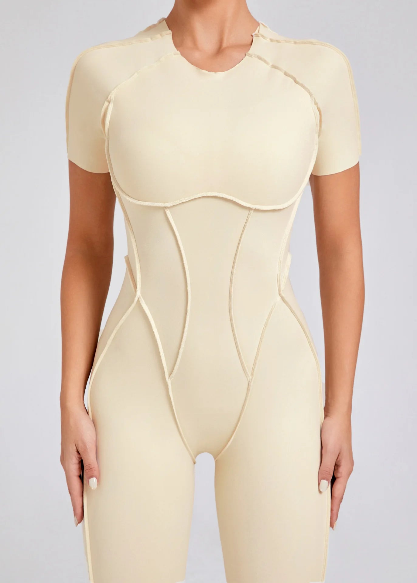 Bellanica - One-piece padded backless slim jumpsuit