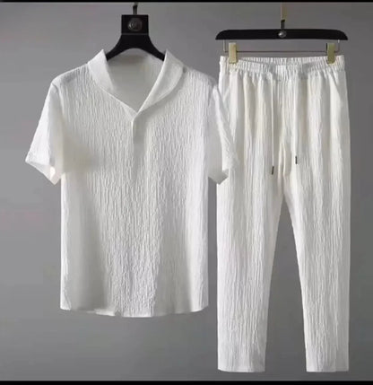 Bellenica - Men's Summer Ice Silk Linen Set
