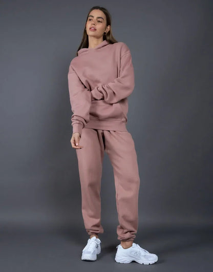 Bellanica - Fleece-Lined Thick Hooded Sweatshirt Set