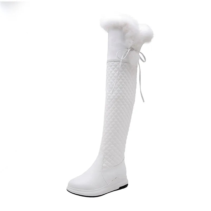 Bellanica - Women’s waterproof fur snow boots