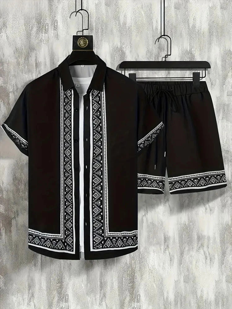 Bellanica - Coconut Tree Gradient Summer Outfit Set