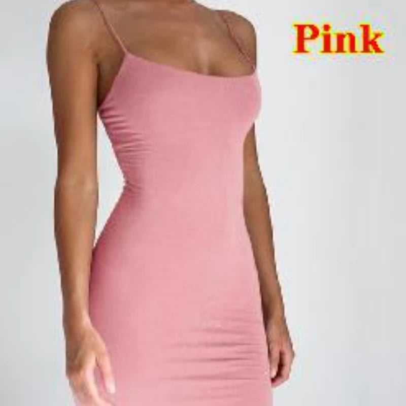 Bellanica - Spaghetti Strap Bodycon Mini Dress