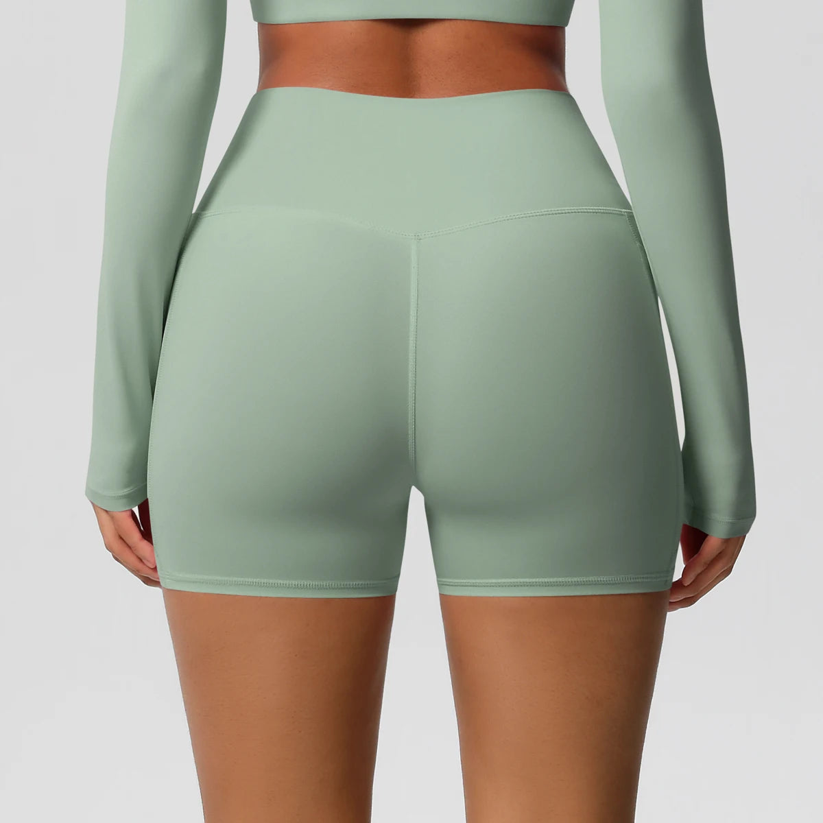 Bellanica - High-waist pocketed squat-proof shorts
