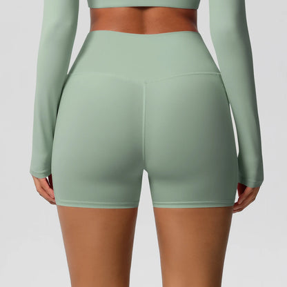 Bellanica - High-waist pocketed squat-proof shorts