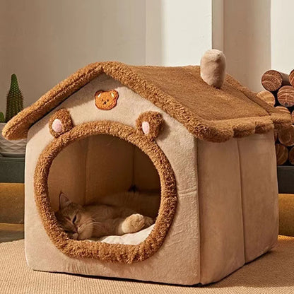Bellanica - Four-Season Enclosed Pet Bed, Brown