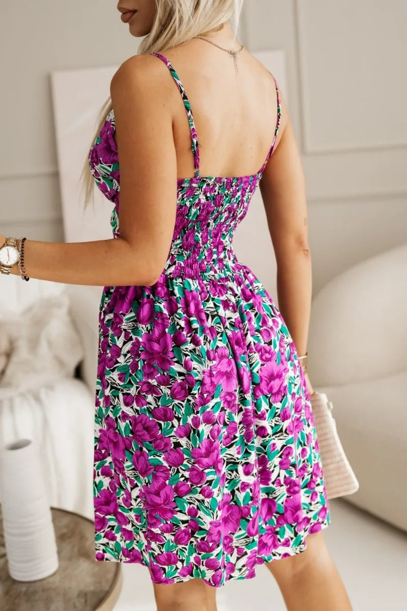 Bellanica - Floral Summer Wrap Spaghetti Dress
