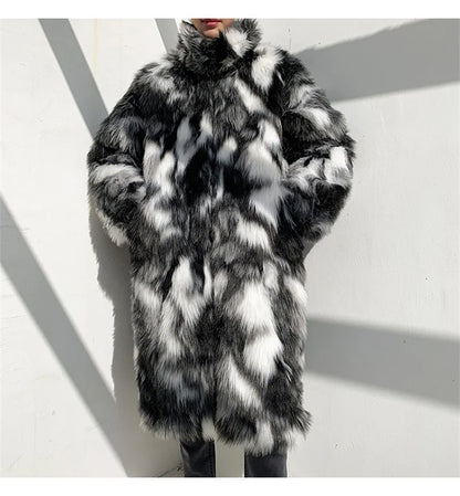 Bellanica - Men’s Hip-Hop Faux-Fur Coat