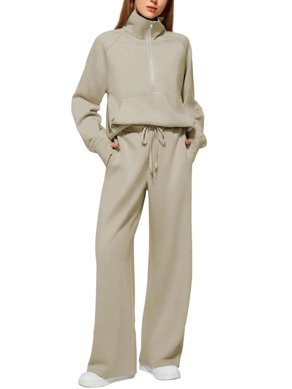 Bellanica - Women's 2-Piece Zipper Sweat Set