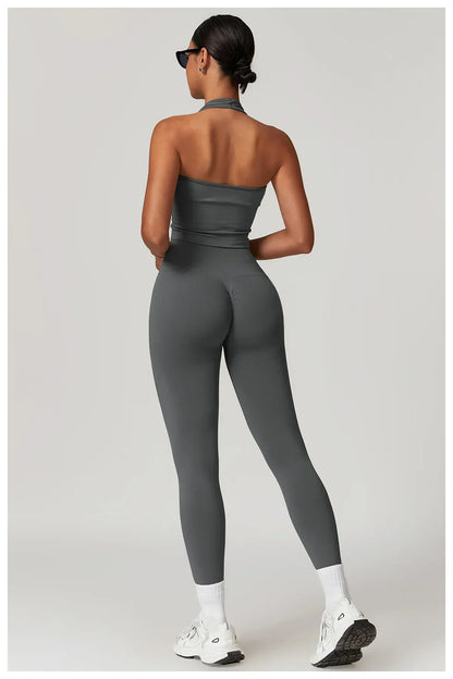 Bellanica - Seamless Ribbed 2-Piece Yoga Set