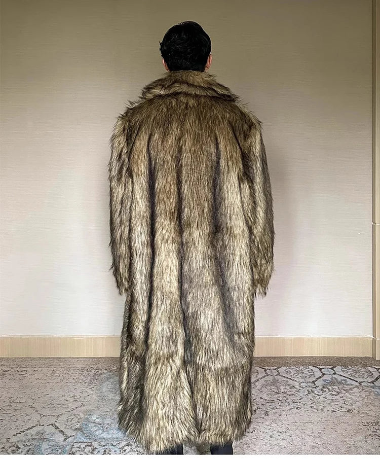 Bellanica - Men's Wolf Fur Overcoat