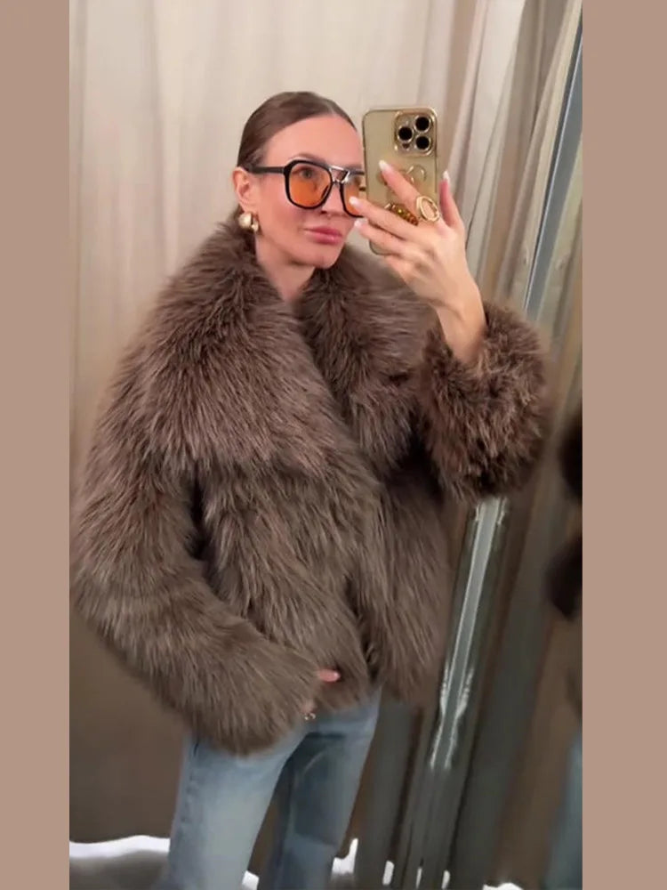 Bellanica - Luxury Thick Faux Fur Coat for Women