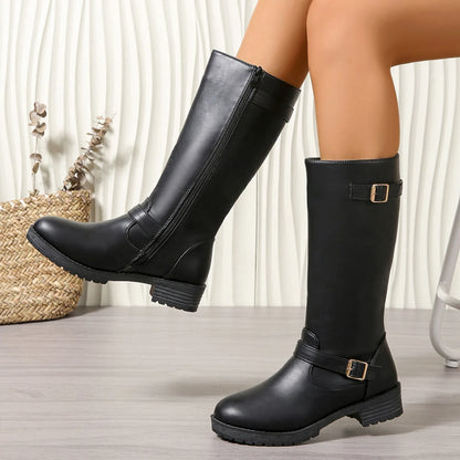 Bellnica - Pu leather knee boots