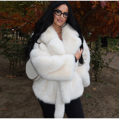 Bellanica - Luxury Thick Faux Fur Coat for Women