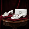 Rhinestone Heels with Luxury Handbag