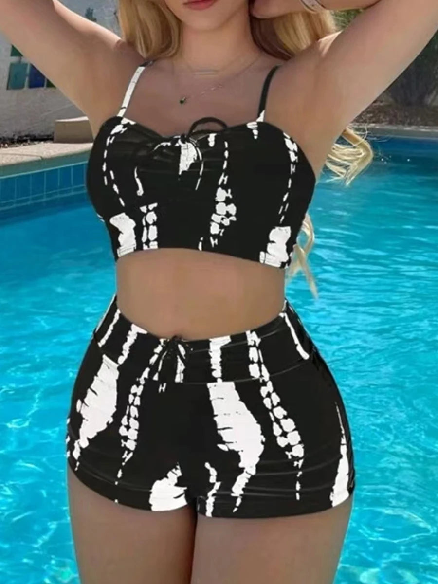 Bellanica - High Waist Drawstring Bikini Set