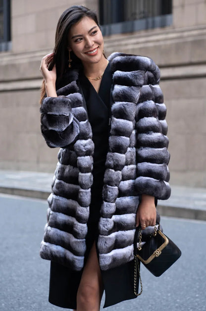 Bellanica - Long Faux Fur Coat Jacket