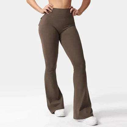 Bellanica - Women Wide-Leg Stretch Yoga Pants with Back Pockets